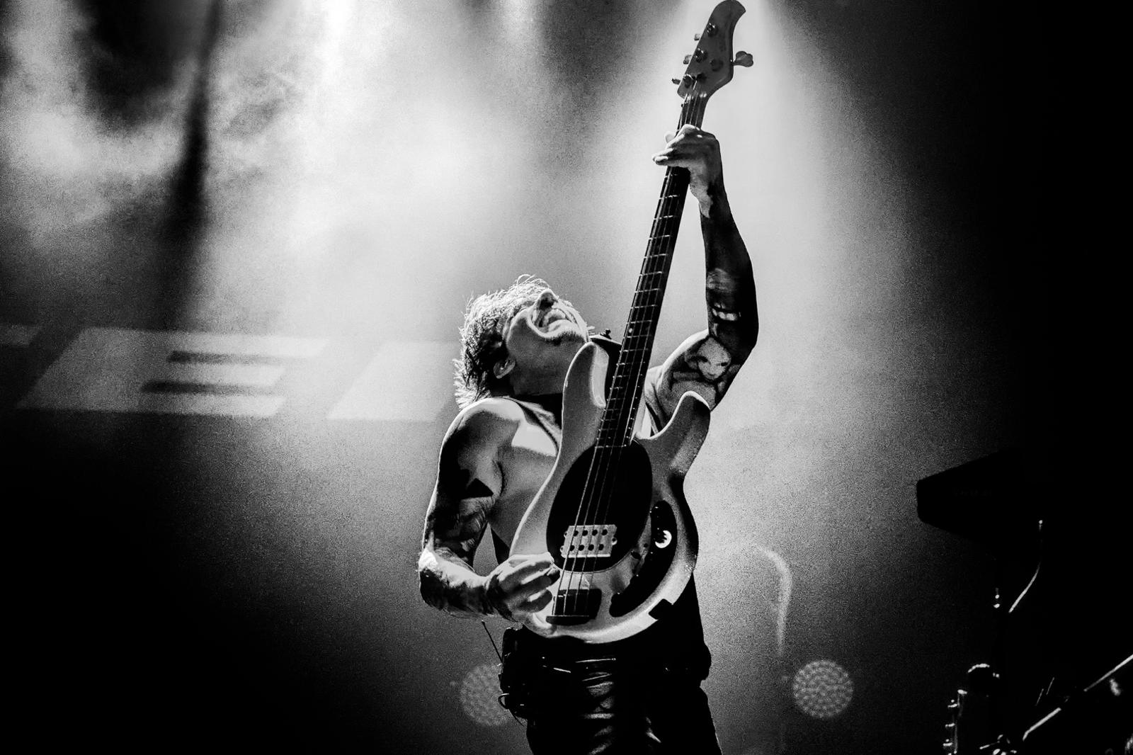 Musician performing live